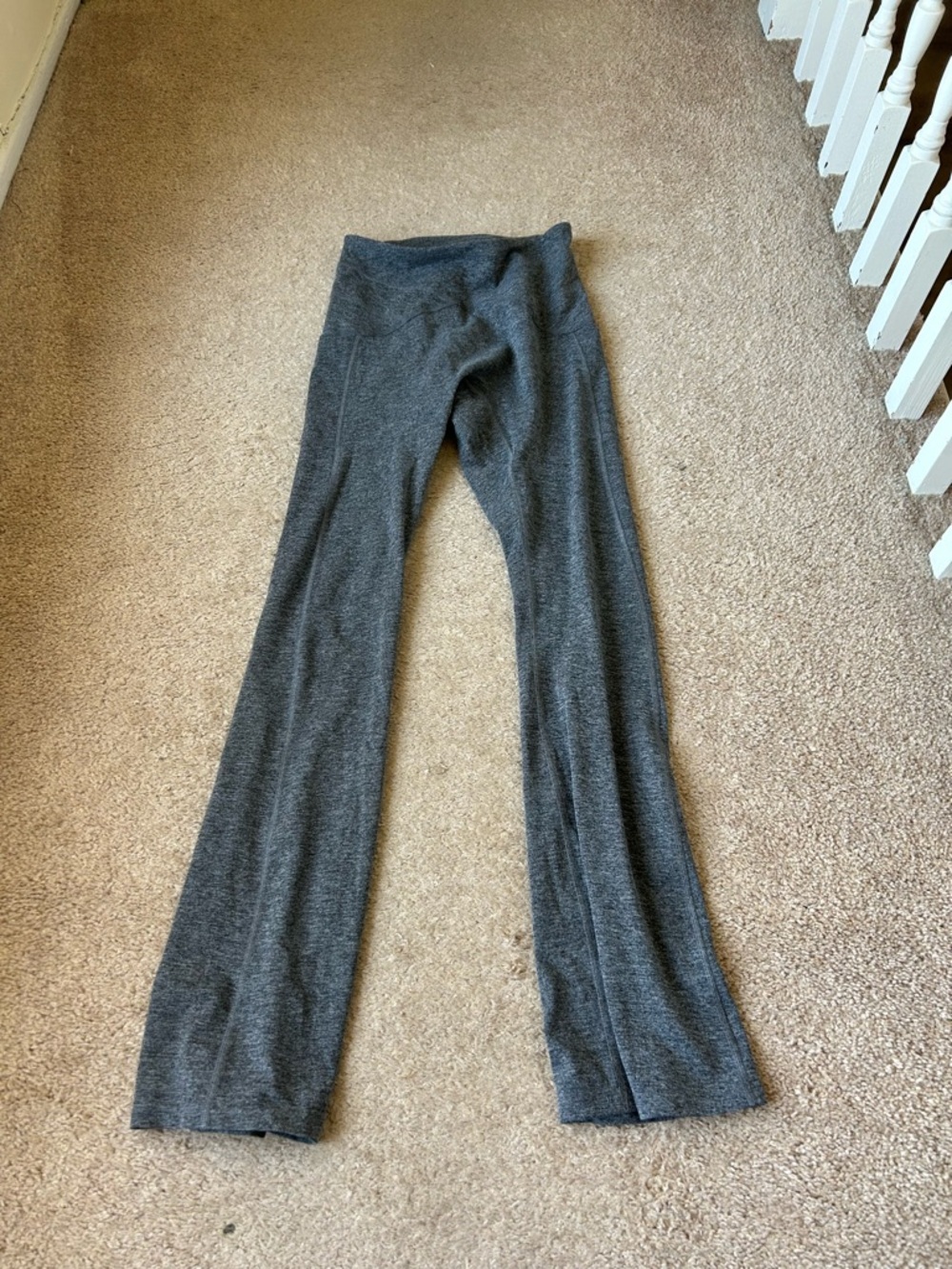 Free People Gray Flare Leg Yoga Pants